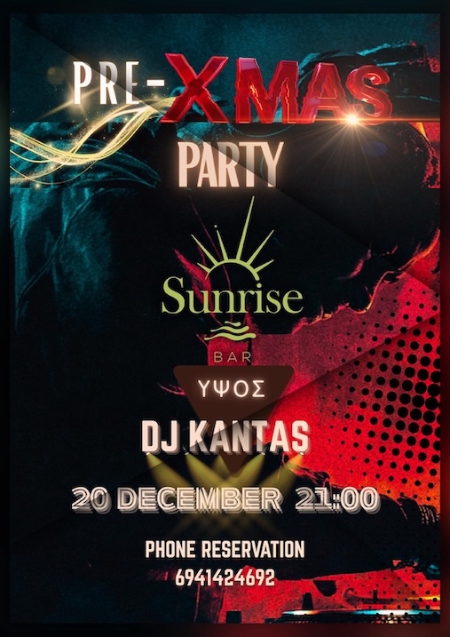 Pre-Xmas Party @ Sunrise Bar, 20/12/2025  